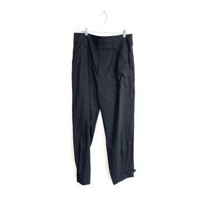 Frame Black Linen-Blend Tailored Trousers – Size L